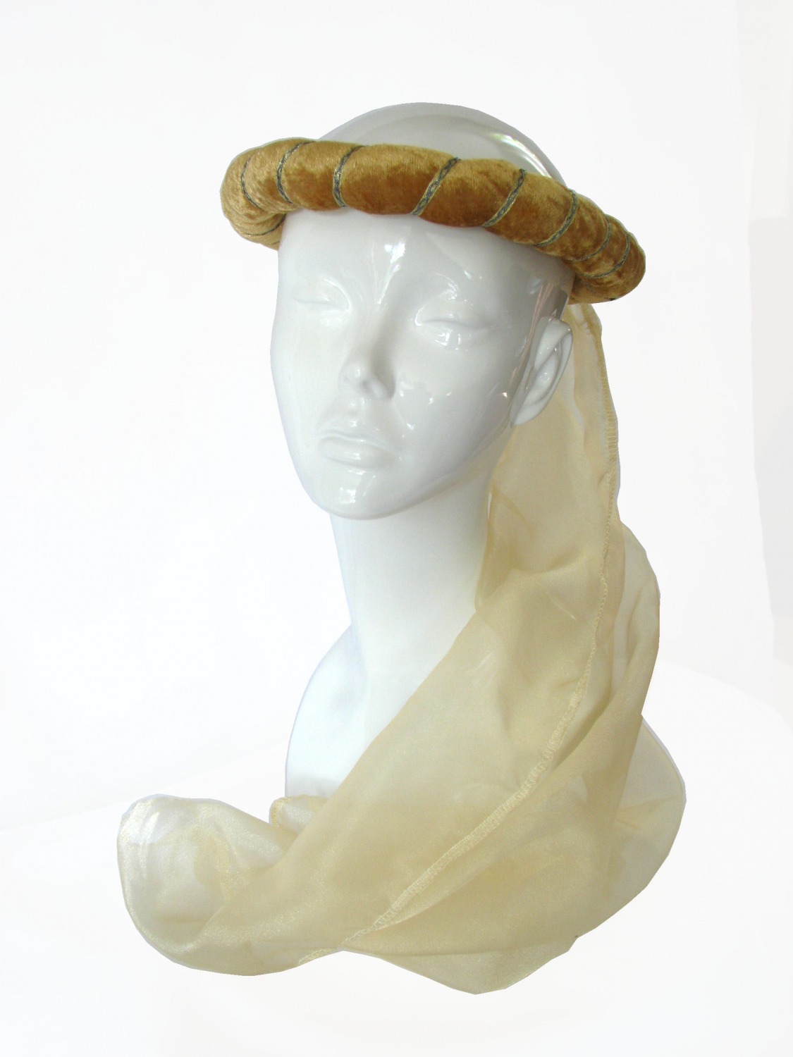 Ladies Medieval Renaissance Costume And Headdress Size 8 - 10 Image